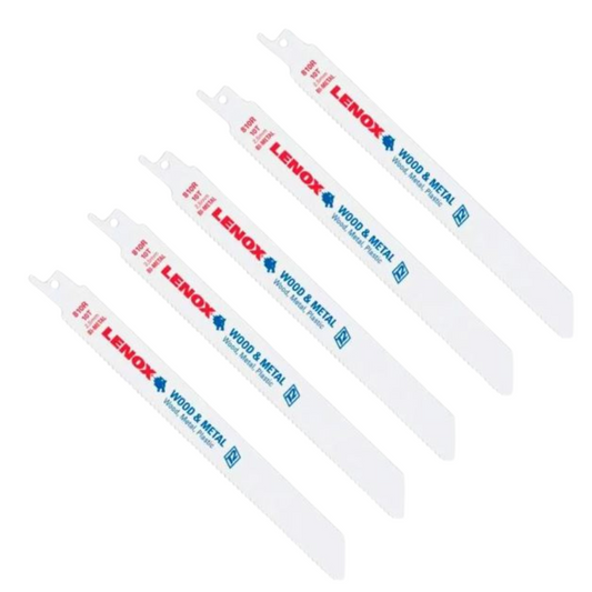 Lenox 20580810R 8" x 10 TPI Reciprocating Saw Blades For Wood & Metal