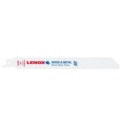 Lenox 20580810R 8" x 10 TPI Reciprocating Saw Blades For Wood & Metal